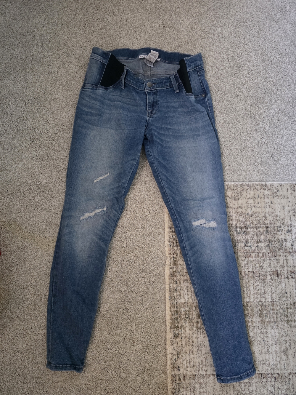 Liz Lange Maternity Distressed Skinny Jeans - Blue
